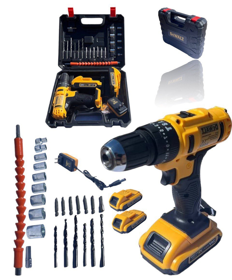 TALADRO INALAMBRICO 24v + 2 Baterias